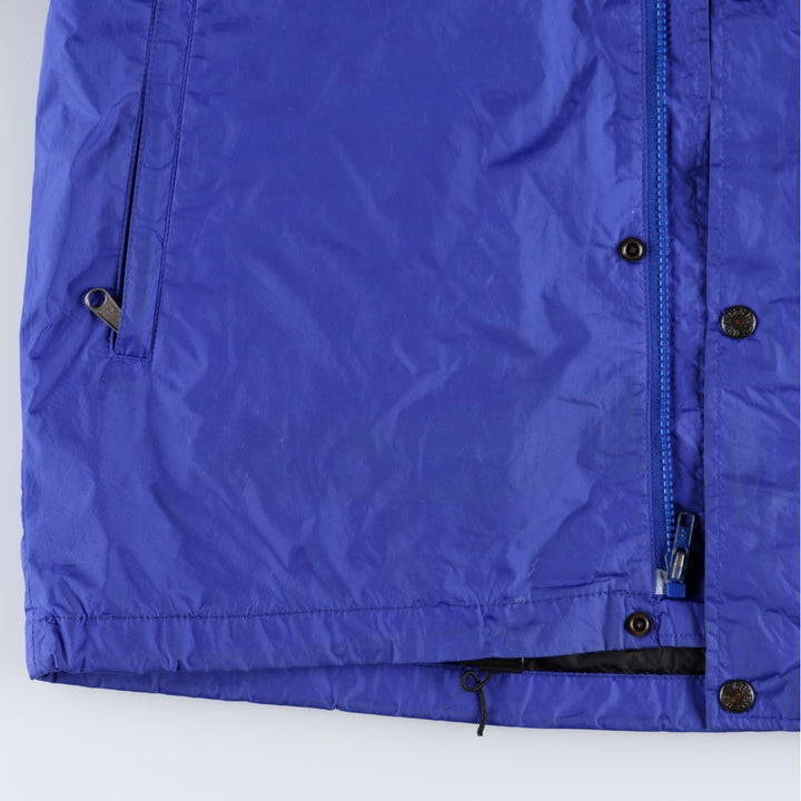 1990'S The North Face Mountain Parka Shell Jacket, Made in USA, Men's Size L (approx.), Vintage Nylon blue type Vintage Second Hand