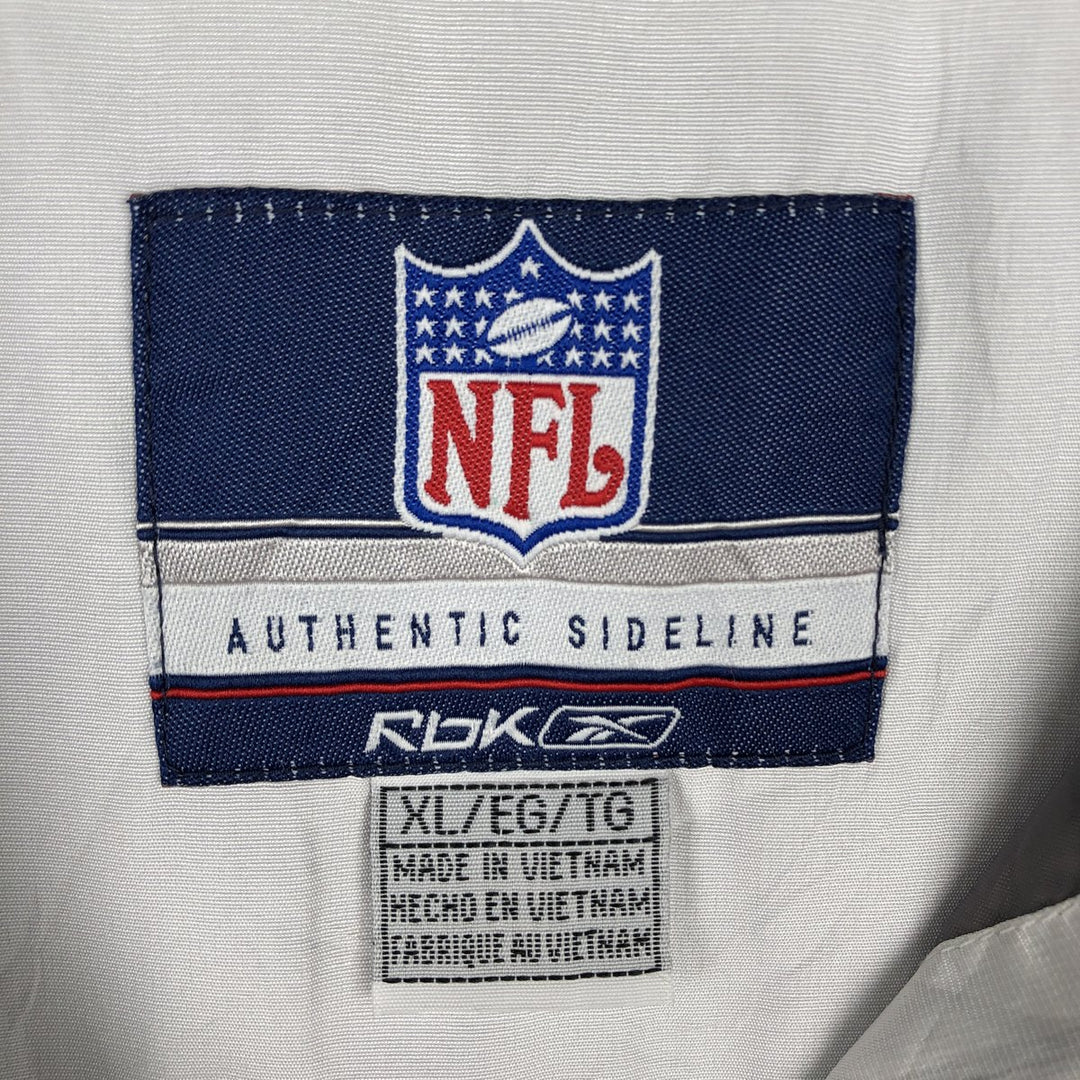 Reebok NFL Dallas Cowboys Half-Zip Warm-Up Pullover (Men's XL equivalent) polyester white type Vintage Second Hand