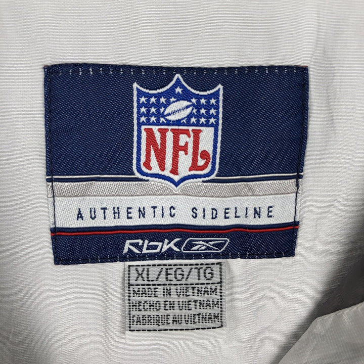 Reebok NFL Dallas Cowboys Half-Zip Warm-Up Pullover (Men's XL equivalent) polyester white type Vintage Second Hand