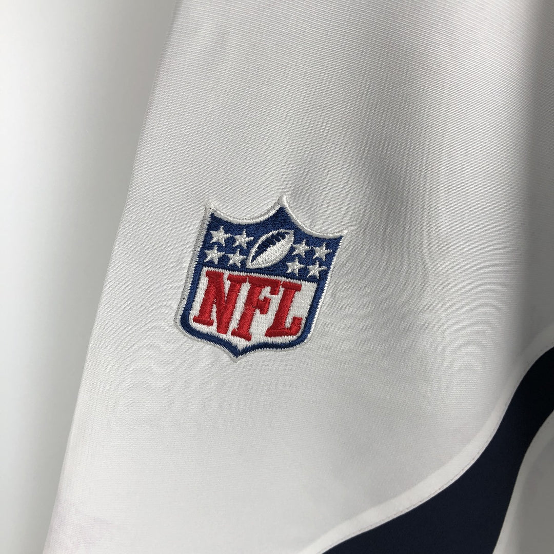 Reebok NFL Dallas Cowboys Half-Zip Warm-Up Pullover (Men's XL equivalent) polyester white type Vintage Second Hand