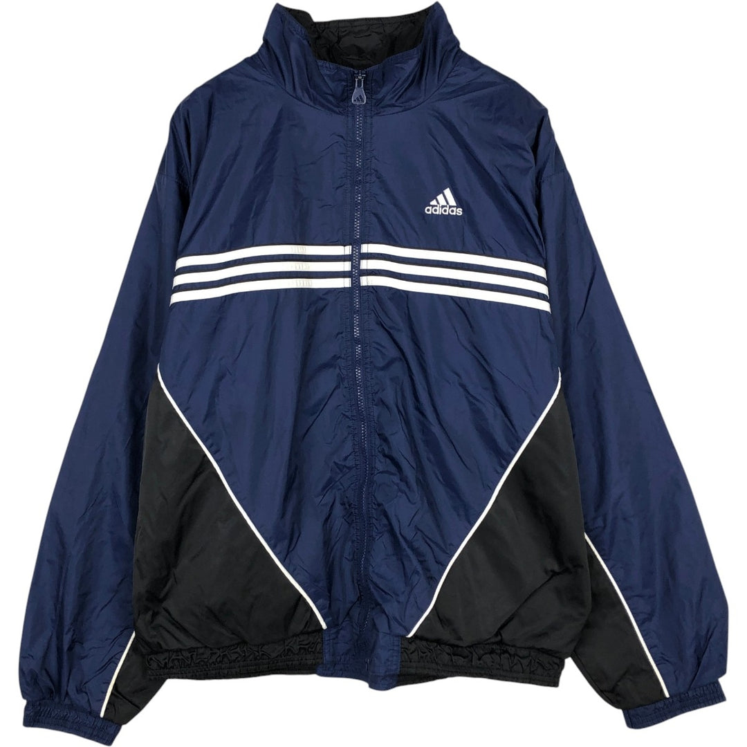 00'S Adidas nylon jacket, men's size L Nylon blue type Vintage Second Hand