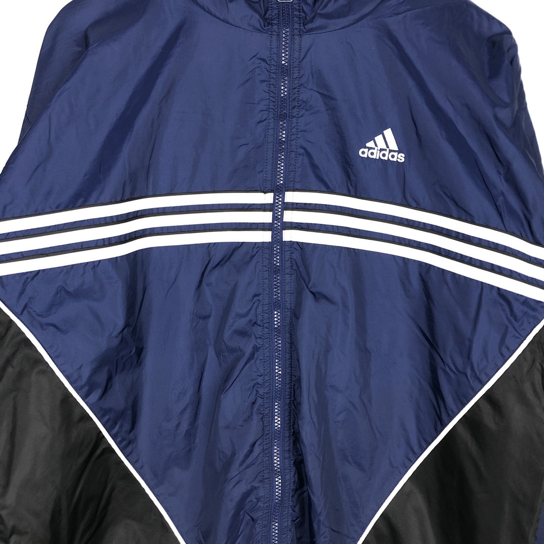 00'S Adidas nylon jacket, men's size L Nylon blue type Vintage Second Hand