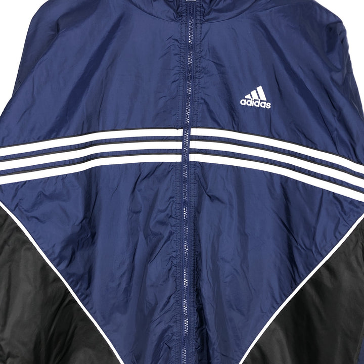 00'S Adidas nylon jacket, men's size L Nylon blue type Vintage Second Hand