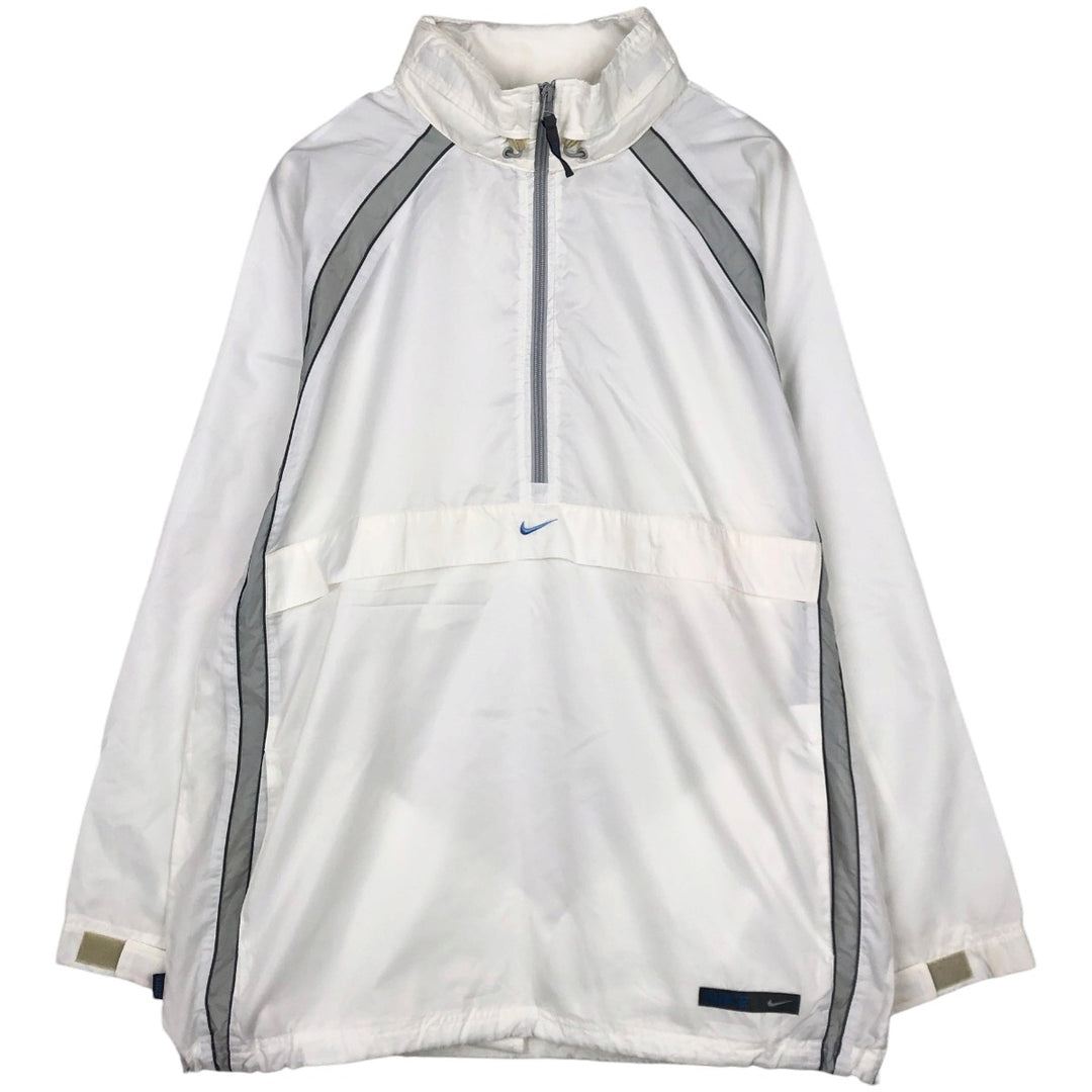 2000'S Nike Anorak Jacket, Men's Size L polyester white type Vintage Second Hand