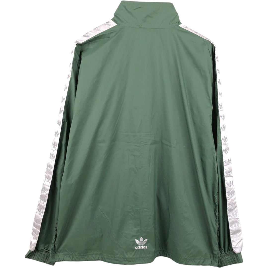Adidas Trefoil Logo Nylon Jacket, Men's Size L (approx.) Nylon Khaki type sage green Vintage Second Hand