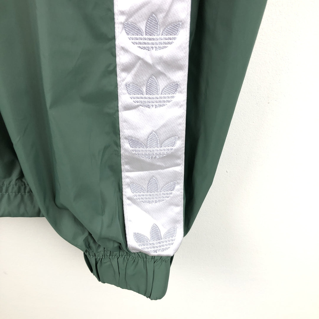 Adidas Trefoil Logo Nylon Jacket, Men's Size L (approx.) Nylon Khaki type sage green Vintage Second Hand