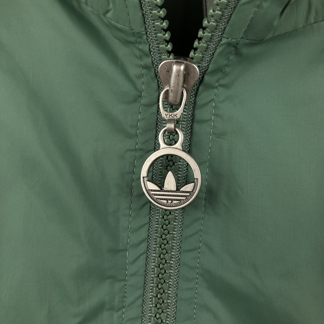 Adidas Trefoil Logo Nylon Jacket, Men's Size L (approx.) Nylon Khaki type sage green Vintage Second Hand