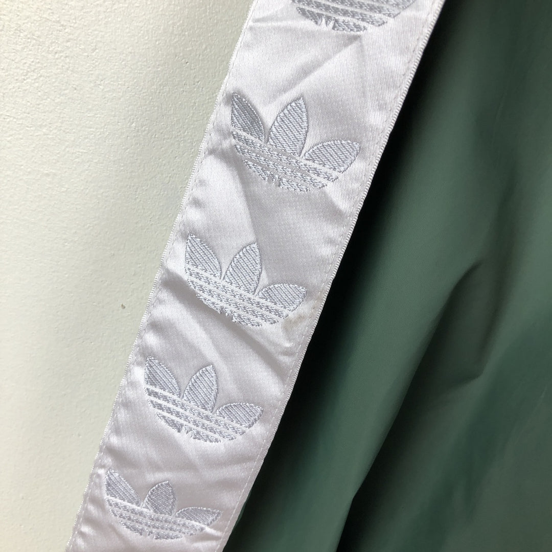 Adidas Trefoil Logo Nylon Jacket, Men's Size L (approx.) Nylon Khaki type sage green Vintage Second Hand