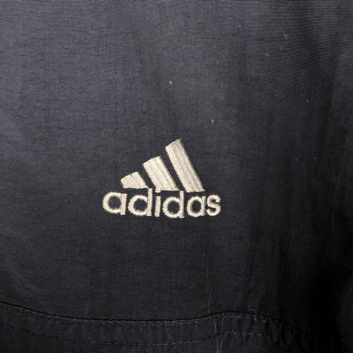 2000'S Adidas Half-Zip Nylon Pullover, Men's Size L (approx.) Nylon black type Vintage Second Hand