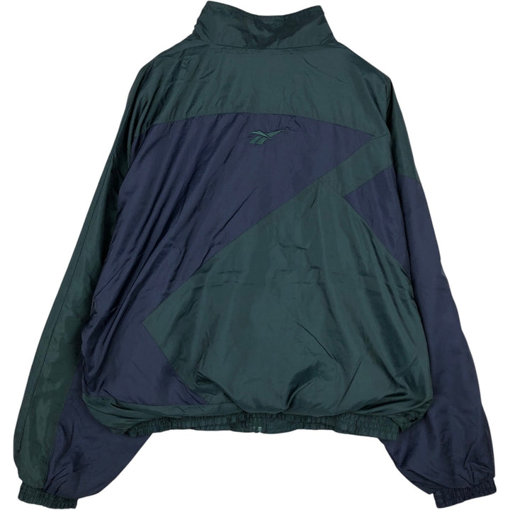 90'S Reebok nylon jacket, men's XL size, vintage Nylon navy blue type Vintage Second Hand