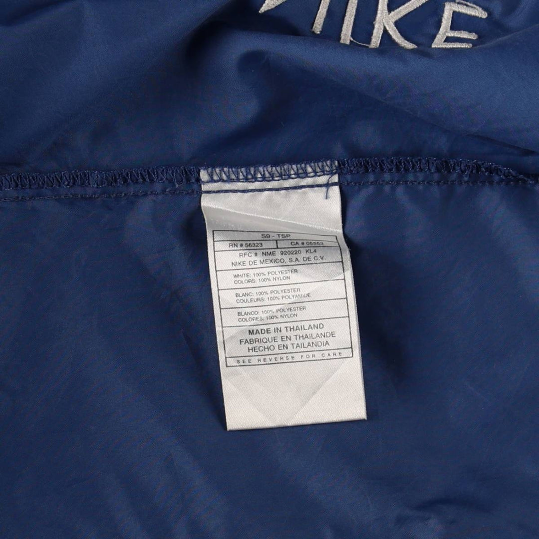 90s-00'S Nike collared windbreaker, men's size XL equivalent, vintage. polyester blue type Vintage Second Hand