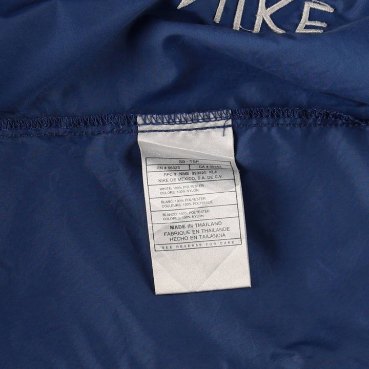 90s-00'S Nike collared windbreaker, men's size XL equivalent, vintage. polyester blue type Vintage Second Hand