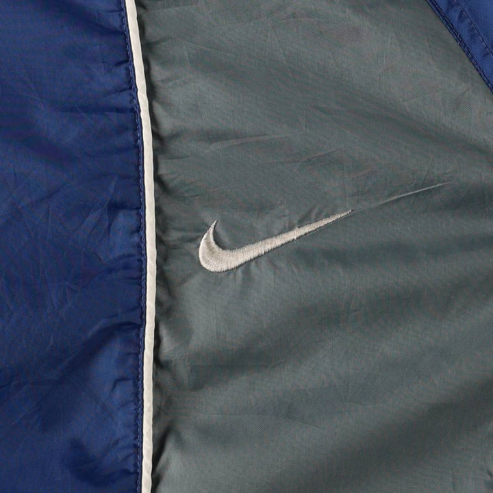 90s-00'S Nike collared windbreaker, men's size XL equivalent, vintage. polyester blue type Vintage Second Hand