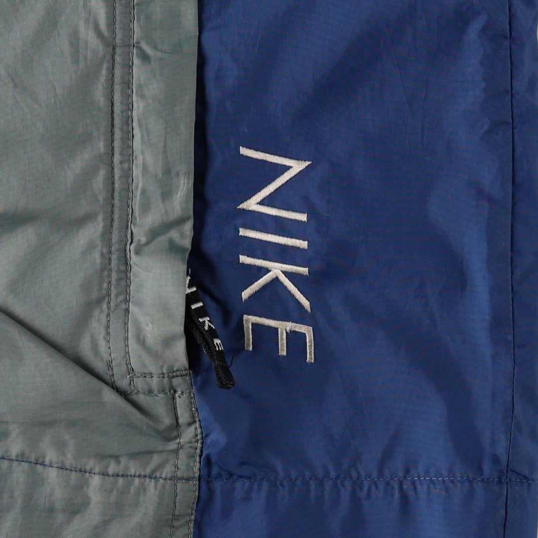 90s-00'S Nike collared windbreaker, men's size XL equivalent, vintage. polyester blue type Vintage Second Hand