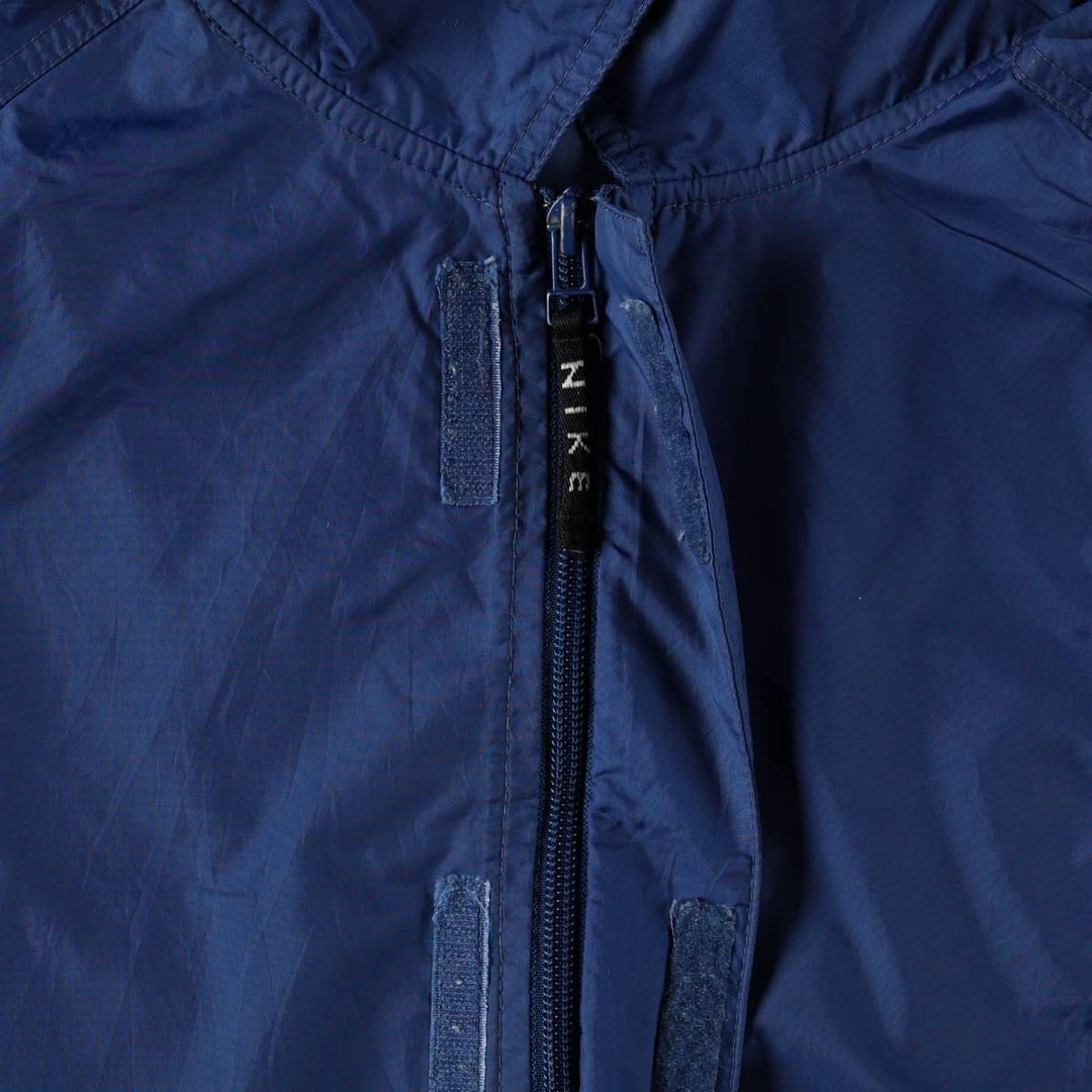 90s-00'S Nike collared windbreaker, men's size XL equivalent, vintage. polyester blue type Vintage Second Hand