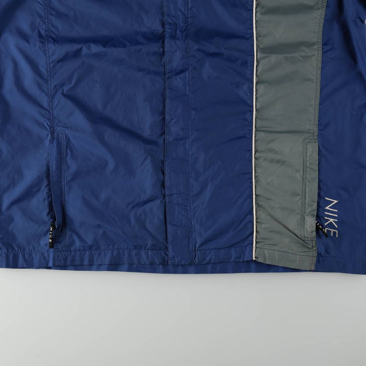 90s-00'S Nike collared windbreaker, men's size XL equivalent, vintage. polyester blue type Vintage Second Hand