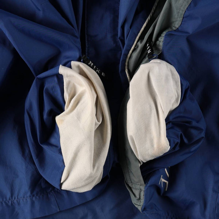 90s-00'S Nike collared windbreaker, men's size XL equivalent, vintage. polyester blue type Vintage Second Hand