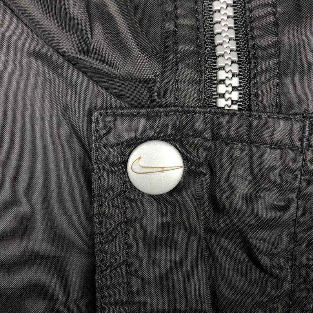 90s-era Nike nylon jacket, men's size XL equivalent, vintage. Nylon black type Vintage Second Hand
