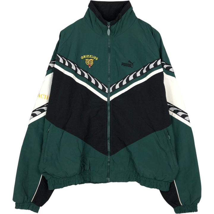 90'S Puma Nylon Jacket, Men's Size XL (approx.), Vintage Nylon Green type dark green Vintage Second Hand