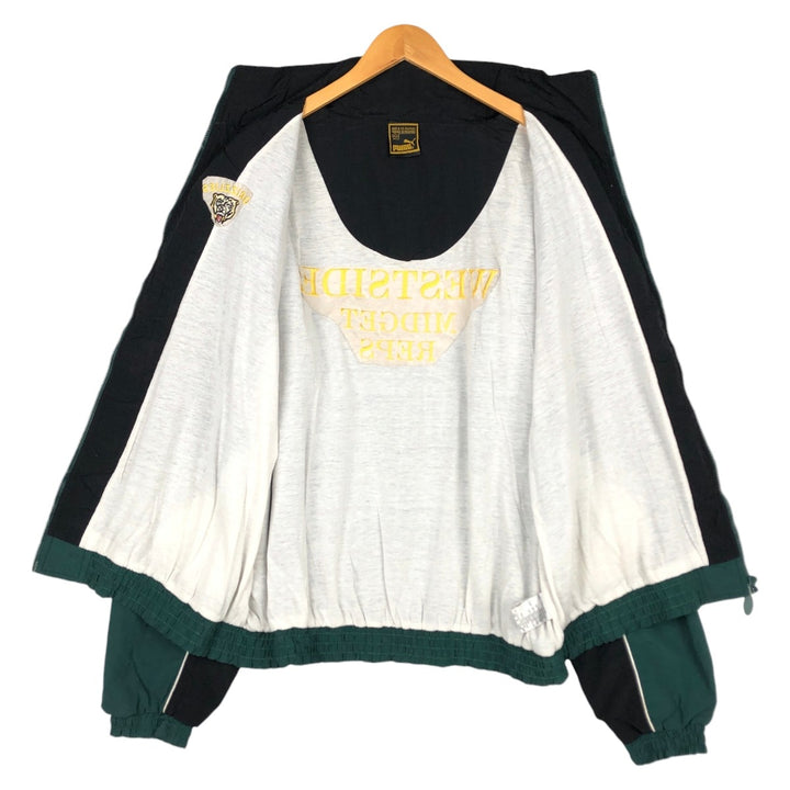 90'S Puma Nylon Jacket, Men's Size XL (approx.), Vintage Nylon Green type dark green Vintage Second Hand