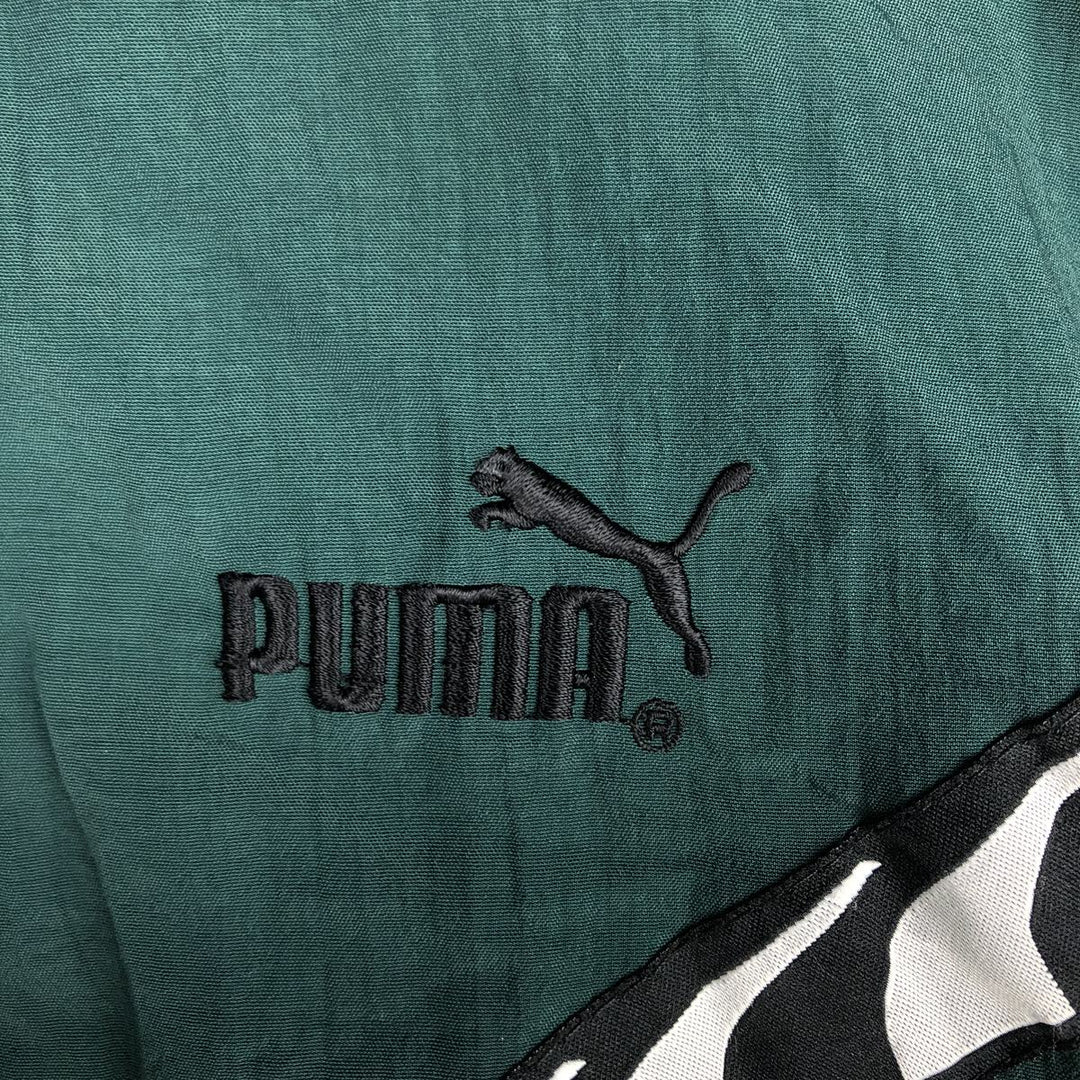 90'S Puma Nylon Jacket, Men's Size XL (approx.), Vintage Nylon Green type dark green Vintage Second Hand