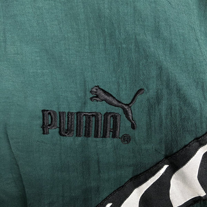 90'S Puma Nylon Jacket, Men's Size XL (approx.), Vintage Nylon Green type dark green Vintage Second Hand