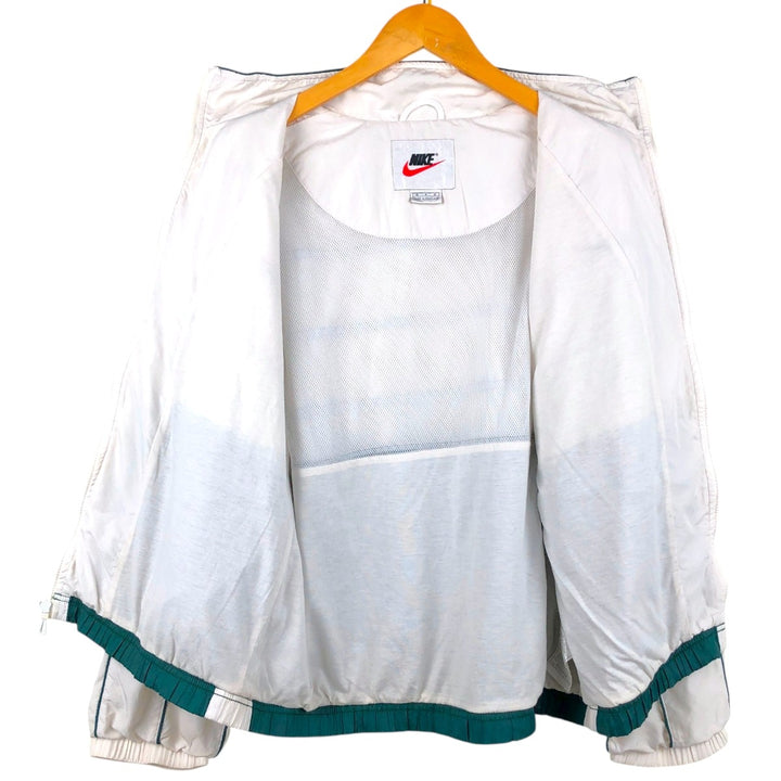 90'S Nike windbreaker, men's size M (approx.) polyester white type Vintage Second Hand