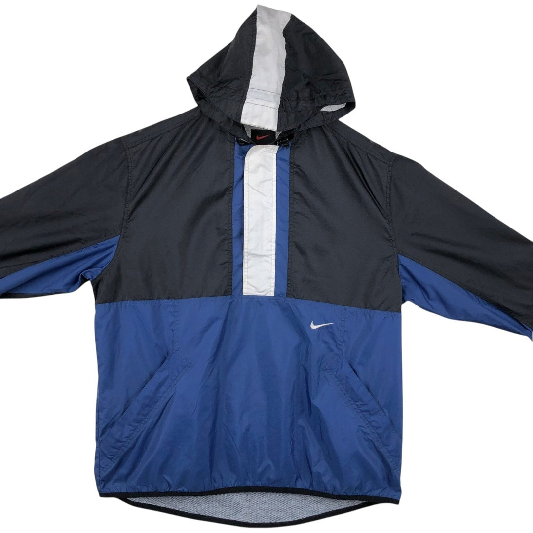 90s-00'S Nike Anorak Hoodie, Men's Size XL Nylon black type Vintage Second Hand