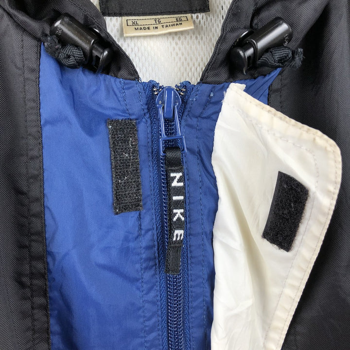90s-00'S Nike Anorak Hoodie, Men's Size XL Nylon black type Vintage Second Hand