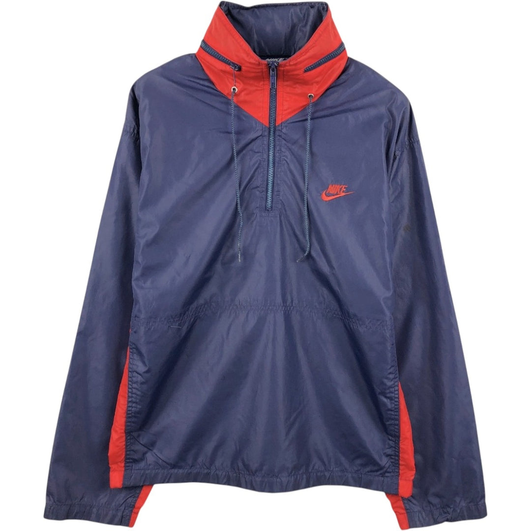 1980'S Nike Navy Tag Anorak Jacket, Men's Size M (approx.), Vintage unclear navy blue type Vintage Second Hand