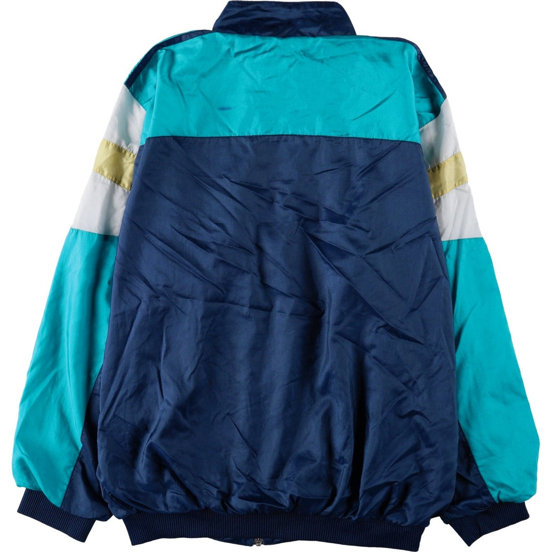80'S Adidas nylon jacket, men's XL size, vintage Nylon navy blue type Vintage Second Hand