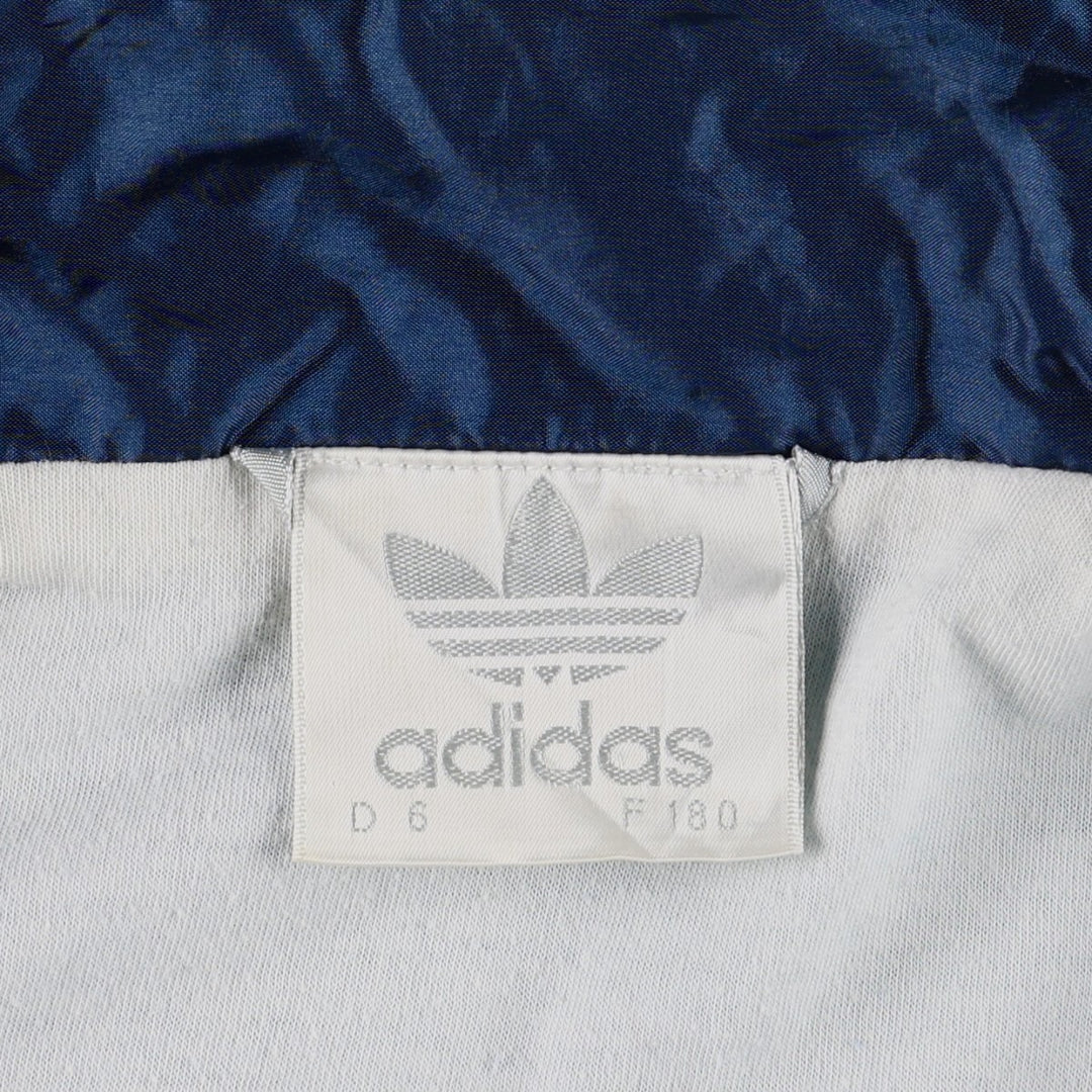 80'S Adidas nylon jacket, men's XL size, vintage Nylon navy blue type Vintage Second Hand