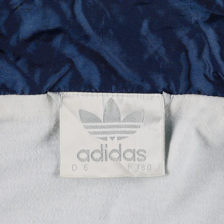 80'S Adidas nylon jacket, men's XL size, vintage Nylon navy blue type Vintage Second Hand