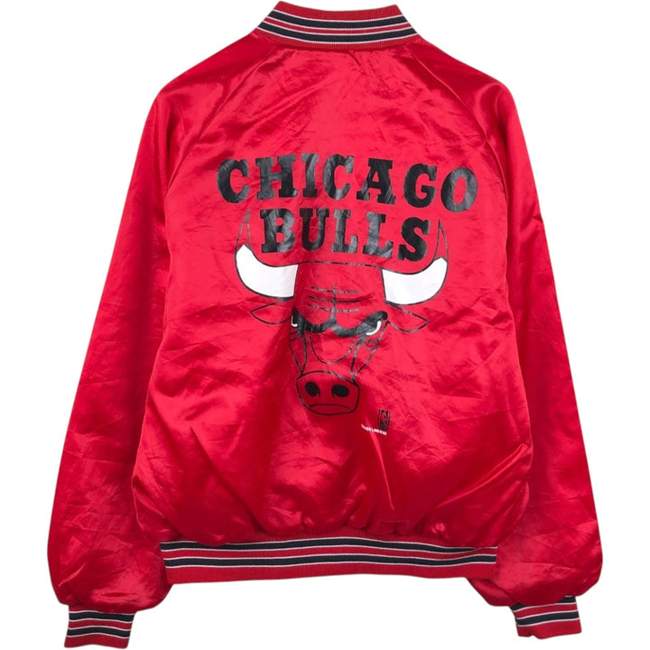 LOCKER LINE NBA CHICAGOBULLS Nylon Blouson, Made in USA, Men's XL equivalent, Vintage. Nylon red type Vintage Second Hand