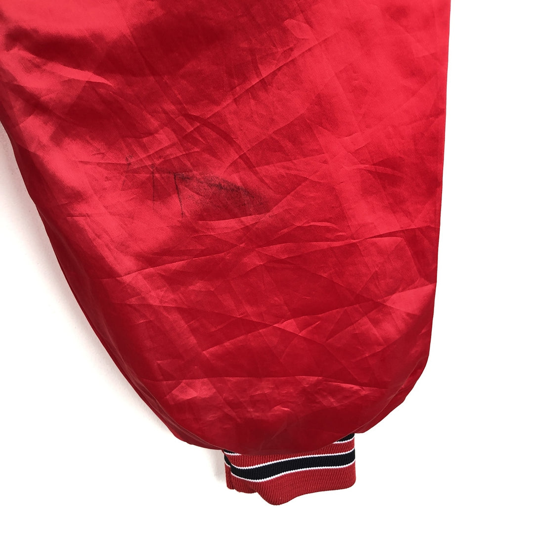 LOCKER LINE NBA CHICAGOBULLS Nylon Blouson, Made in USA, Men's XL equivalent, Vintage. Nylon red type Vintage Second Hand