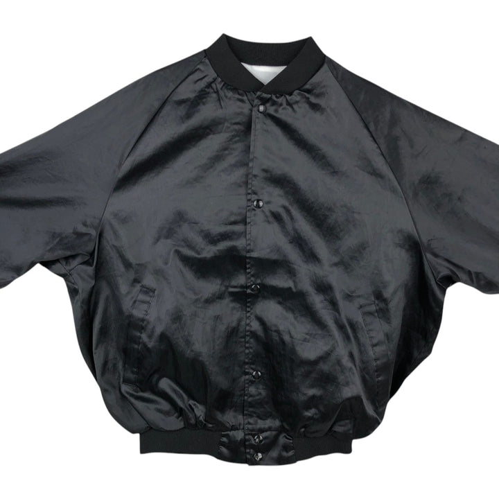 80s-90'S WESTARK Varsity Jacket/Award Jacket, Made in USA, Men's XL equivalent, Vintage Nylon black type Vintage Second Hand