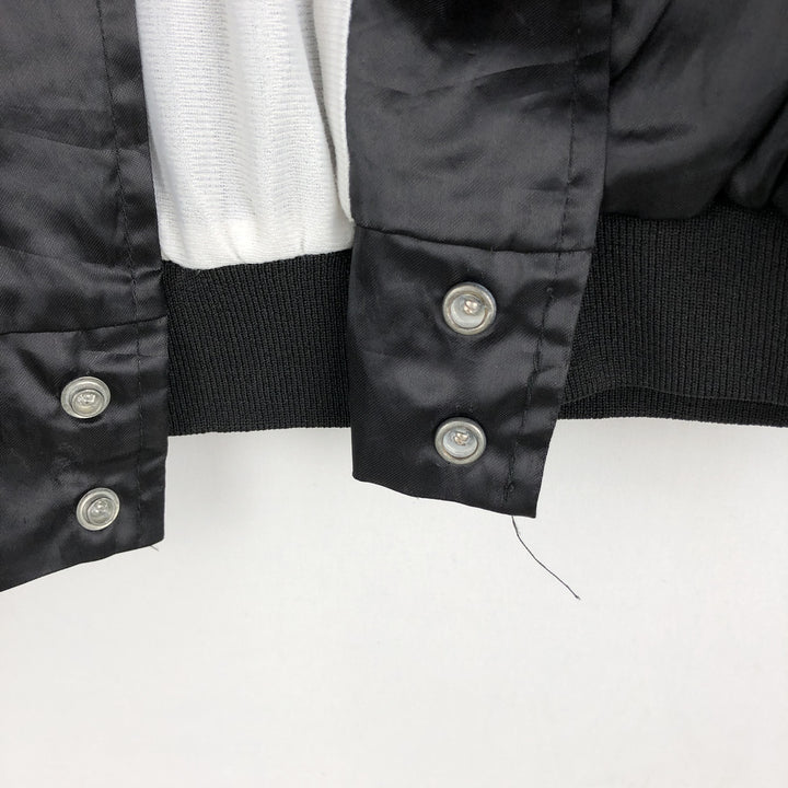 80s-90'S WESTARK Varsity Jacket/Award Jacket, Made in USA, Men's XL equivalent, Vintage Nylon black type Vintage Second Hand
