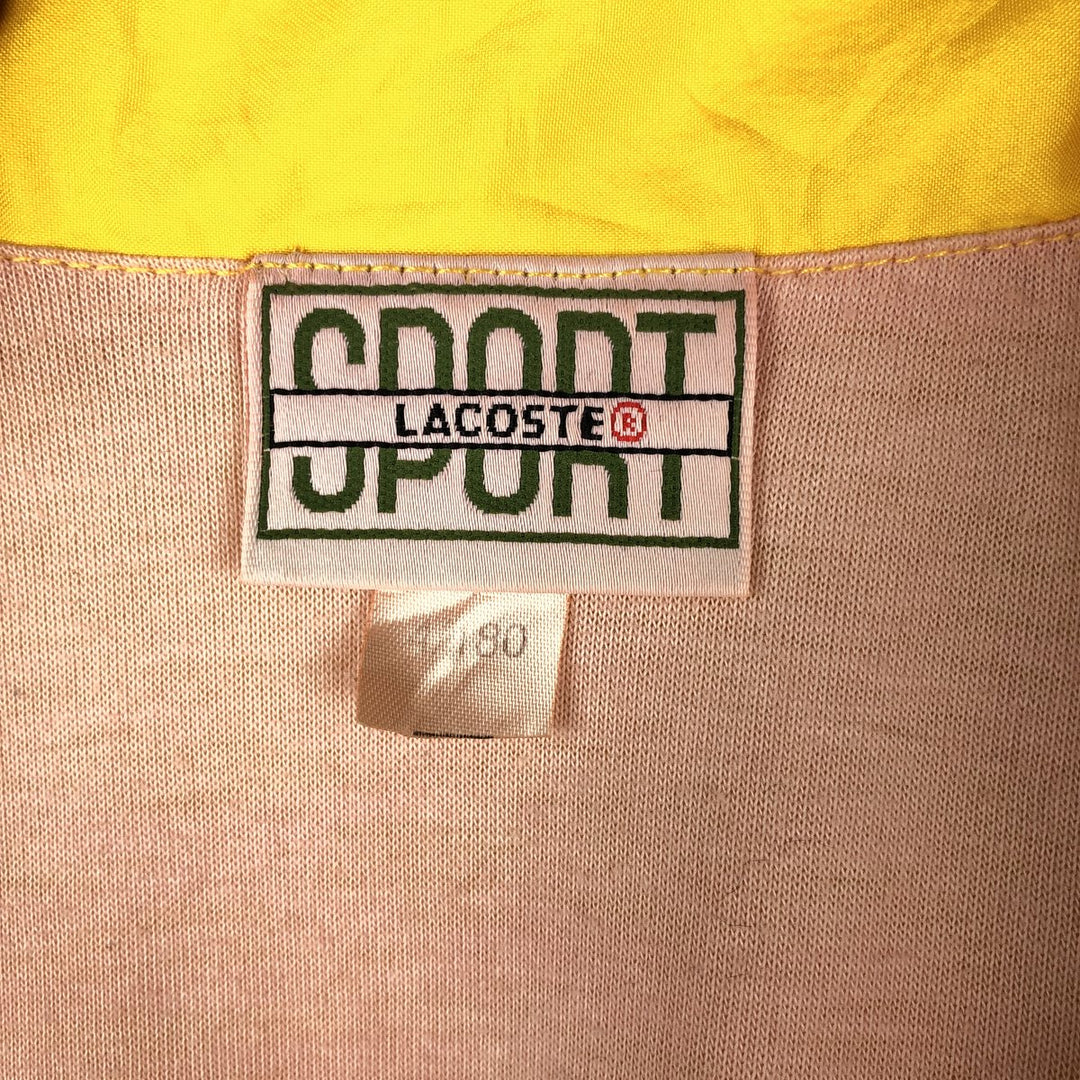 1990'S Lacoste Sport Windbreaker, Men's Size L (approx.), Vintage polyester yellow type Vintage Second Hand