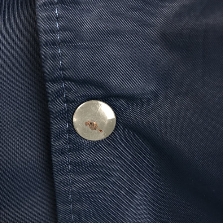 Pem-Star Padded Coach Jacket, Men's Size L (approx.) Nylon navy blue type Vintage Second Hand