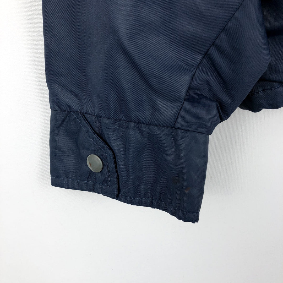 Pem-Star Padded Coach Jacket, Men's Size L (approx.) Nylon navy blue type Vintage Second Hand