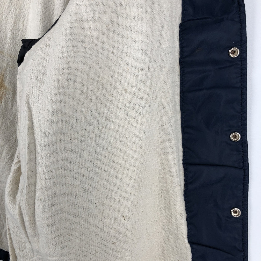 Pem-Star Padded Coach Jacket, Men's Size L (approx.) Nylon navy blue type Vintage Second Hand