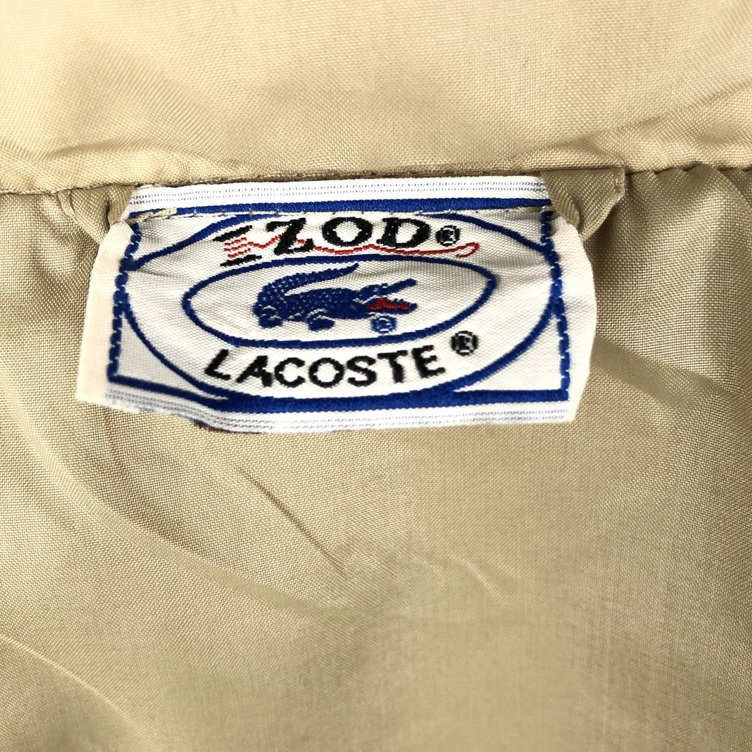 70s-80'S Lacoste IZOD Nylon Jacket, Men's Size L (approx.), Vintage Nylon Beige type Vintage Second Hand