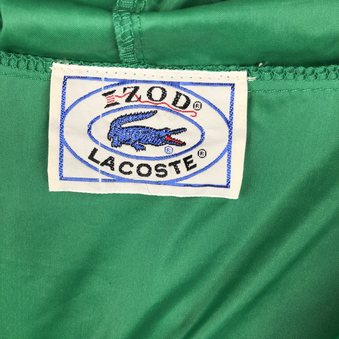 70s-80'S Lacoste IZOD Nylon Parka, Men's Size L (approx.), Vintage Nylon green type Vintage Second Hand