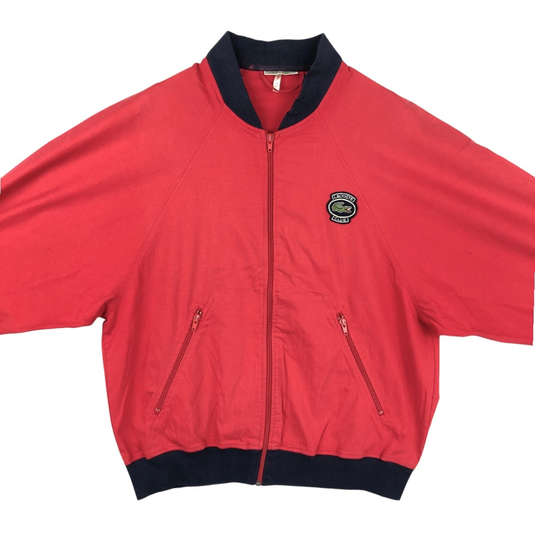 1970'S Lacoste CHEMISE French Lacoste Ripstop Windbreaker, Made in France, Size 3 (Men's S equivalent), Vintage cotton red type Vintage Second Hand