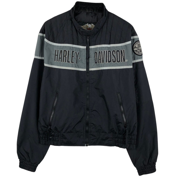 Harley-Davidson nylon jacket, made in the USA, men's size M equivalent. Nylon black type Vintage Second Hand