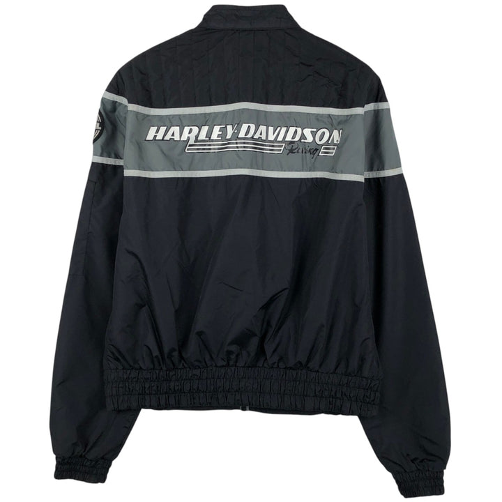 Harley-Davidson nylon jacket, made in the USA, men's size M equivalent. Nylon black type Vintage Second Hand