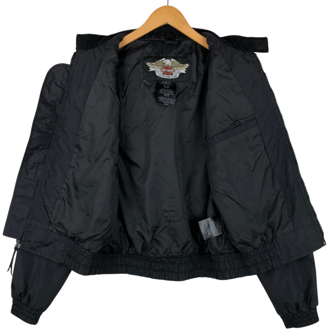 Harley-Davidson nylon jacket, made in the USA, men's size M equivalent. Nylon black type Vintage Second Hand