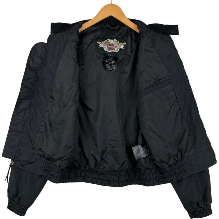 Harley-Davidson nylon jacket, made in the USA, men's size M equivalent. Nylon black type Vintage Second Hand