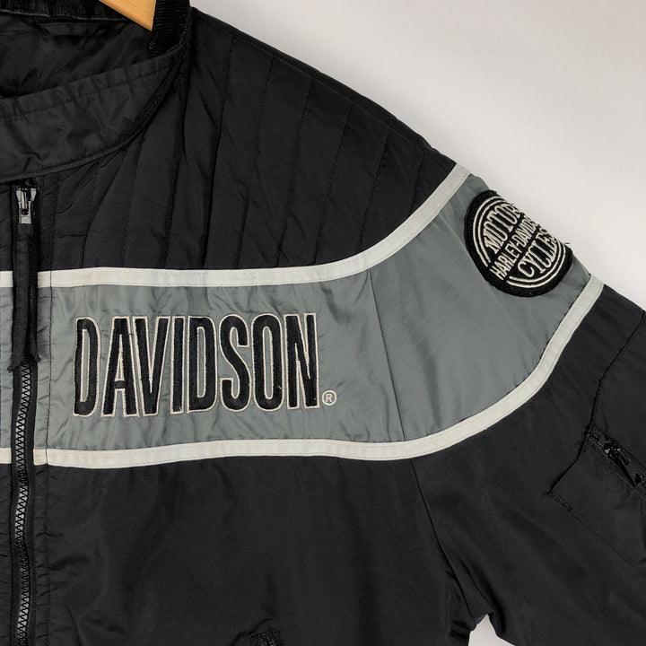 Harley-Davidson nylon jacket, made in the USA, men's size M equivalent. Nylon black type Vintage Second Hand