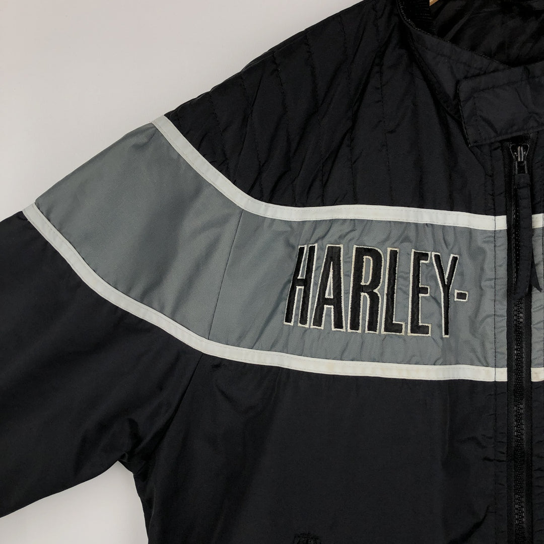 Harley-Davidson nylon jacket, made in the USA, men's size M equivalent. Nylon black type Vintage Second Hand
